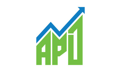 APD financial logo design vector template.	 - obrazy, fototapety, plakaty