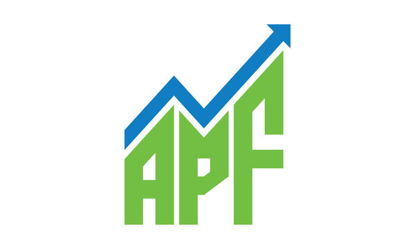 APF financial logo design vector template.	