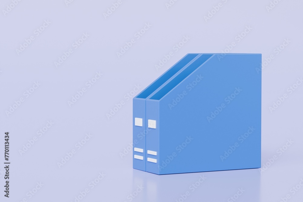 Poster 3d documents storing. document folder archive storage icon. 3d rendering illustration.