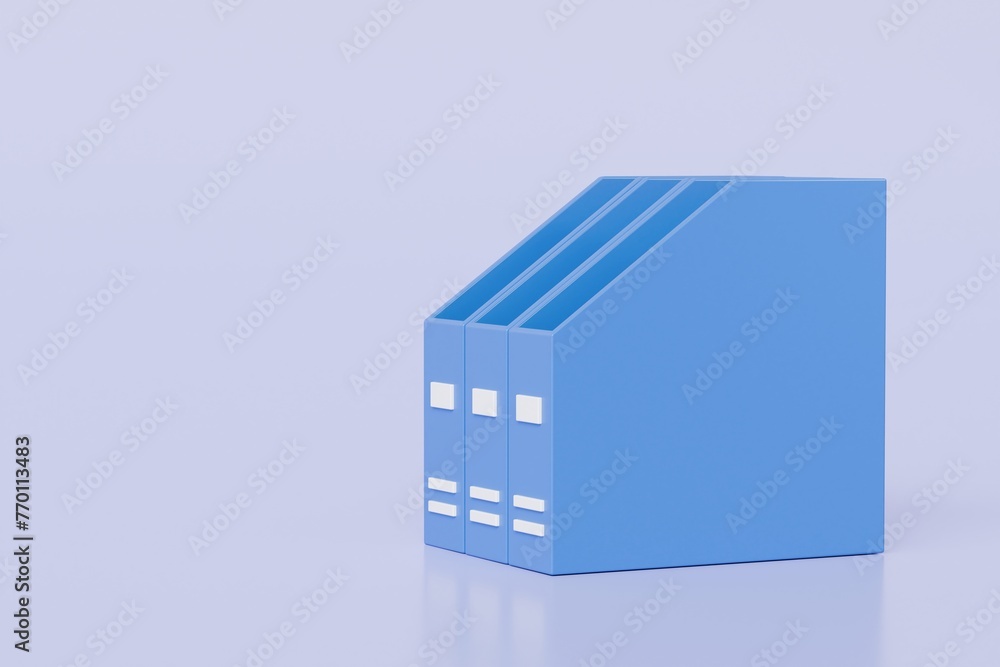 Poster 3d documents storing. document folder archive storage icon. 3d rendering illustration.