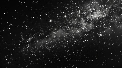 black sky with stars, galaxy, outer space, copy and text space, 16:9