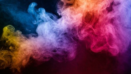 Obraz na płótnie Canvas Colorful Vapor Smoke Background, realistic smoke with various colors