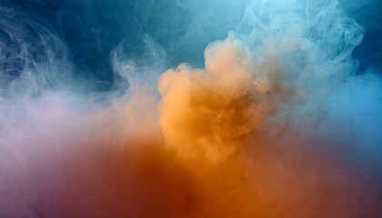 Naklejka premium Atmospheric smoke, abstract color background, close-up
