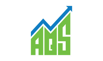 AQS financial logo design vector template.	