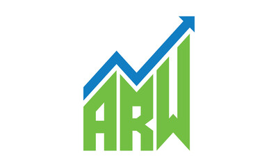 ARW financial logo design vector template.	