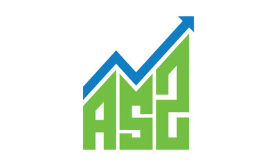 ASZ financial logo design vector template.	
