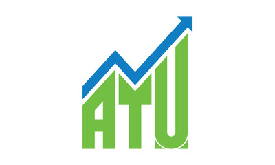 ATU financial logo design vector template.	