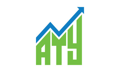 ATY financial logo design vector template.	