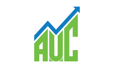 AUC financial logo design vector template.	
