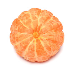 Mandarin without peel isolated on white background