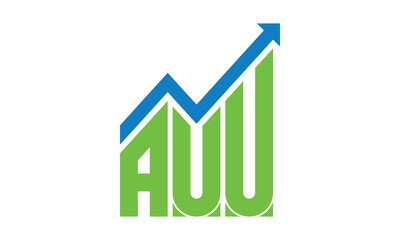 AUU financial logo design vector template.	