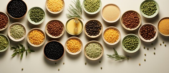 Different cereals and legumes