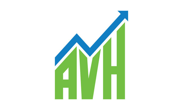 AVH financial logo design vector template.	