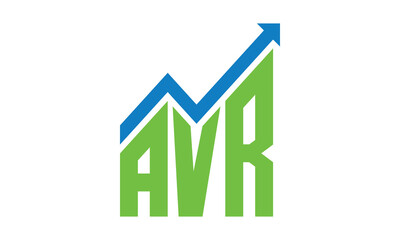 AVR financial logo design vector template.	