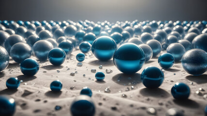 blue spheres background