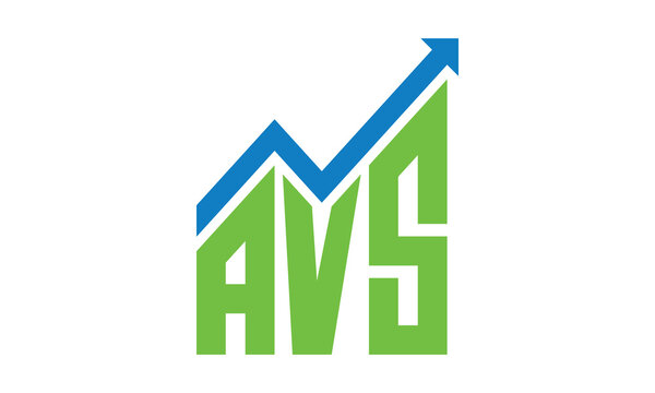 AVS financial logo design vector template.	