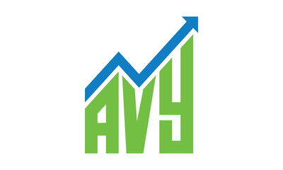 AVY financial logo design vector template.	