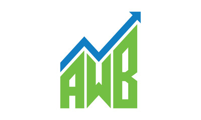 AWB financial logo design vector template.	