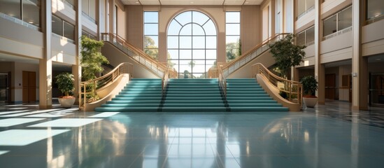 entrance hall bank building generate by ai - obrazy, fototapety, plakaty
