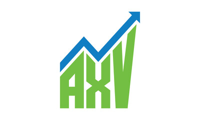 AXV financial logo design vector template.	