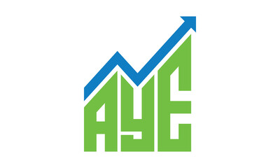 AYE financial logo design vector template.	