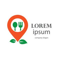 modern dining location logo design