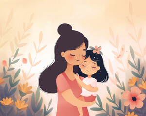 mothers day illustration for social media post