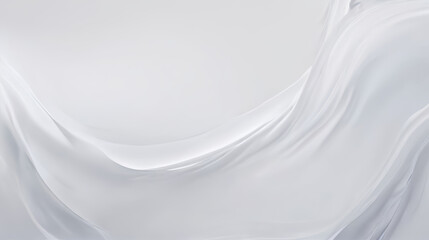 Obraz premium Flowing White Fabric on Long White Background