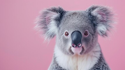 Obraz premium A koala on a pastel background isolated
