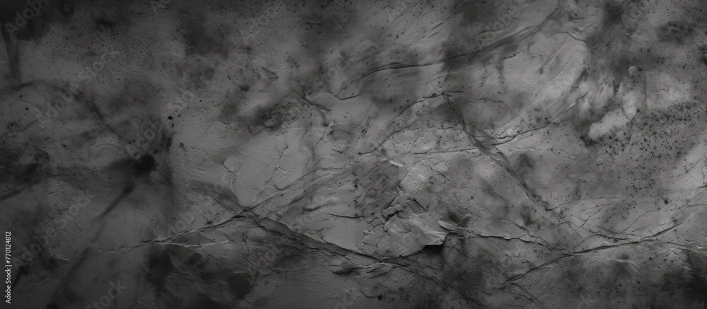 Poster a grayscale picture displaying a marblelike texture, mimicking a natural landscape with soft clouds 