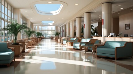 Lobby of an medical institution - obrazy, fototapety, plakaty
