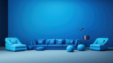 blue room with seats