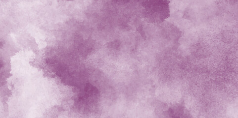 Grunge white clouds on purple canvas or texture, dark blue or purple watercolor texture with fogg and clouds, smooth wallpaper, paper pink smoke and cloudy stains.