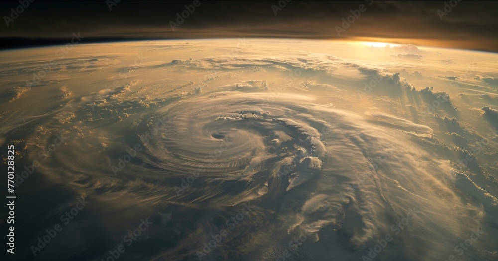 Poster from high above it is hard to imagine the intense winds and rains that are wreaking havoc below in t