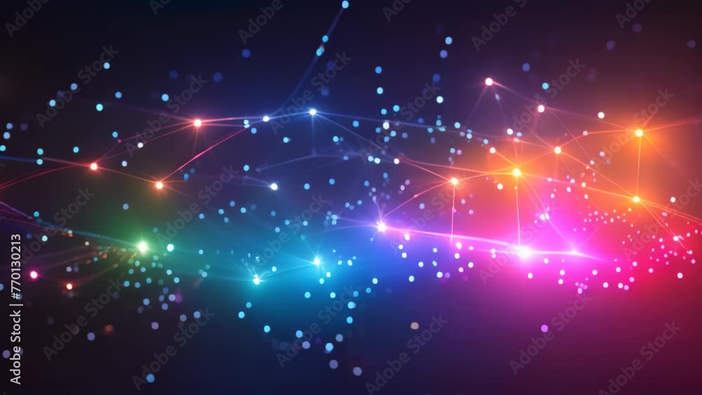 Poster abstract technology background with connection lines and dots. 3d rendering, abstract digital connec