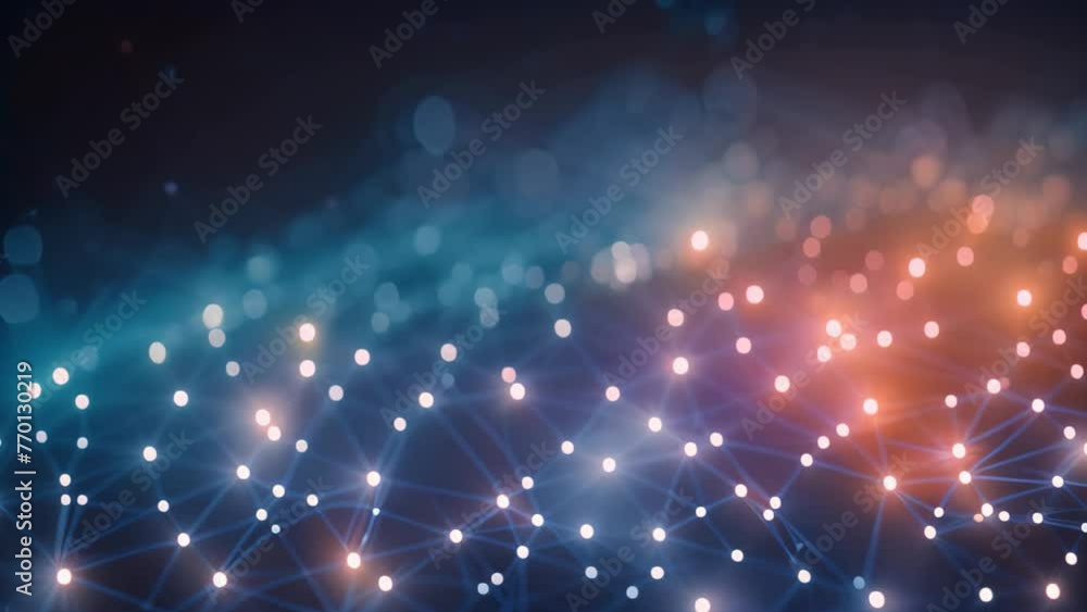 Poster abstract technology background with connection lines and dots. 3d rendering, abstract digital connec