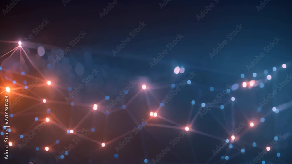 Poster abstract polygonal space low poly dark background with connecting dots and lines. connection structu