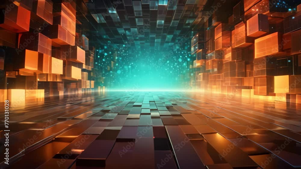 Poster abstract futuristic technology background, 3d render, computer digital image, abstract technology ba