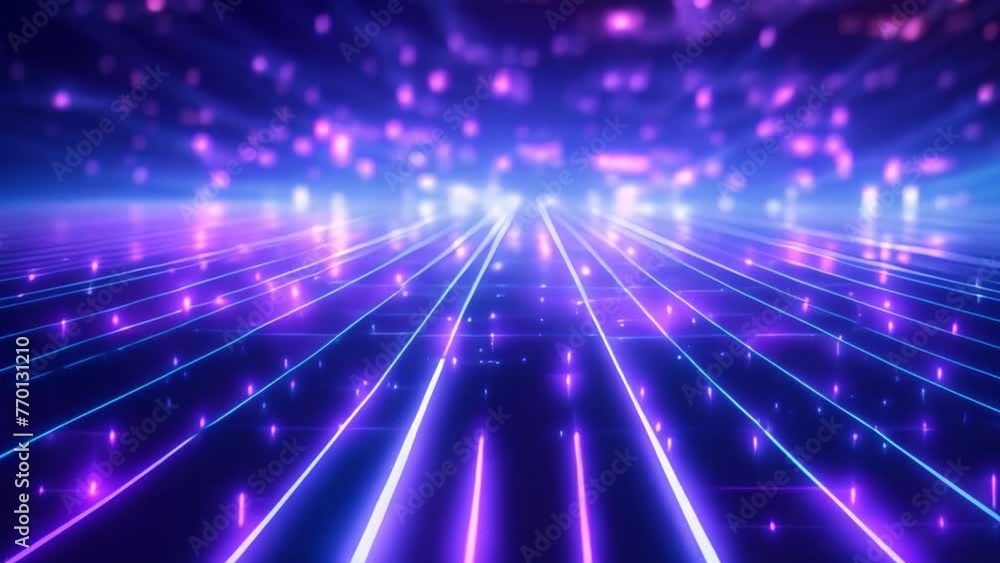 Poster futuristic technology background with glowing lines and dots. 3d rendering, abstract technology and 