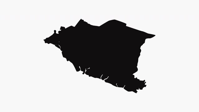 Animation forms a map of Melaka City in Malaysia