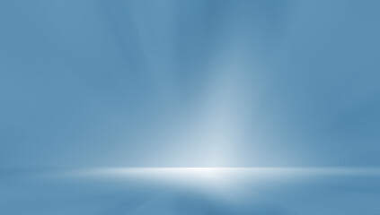 light blue studio room background.