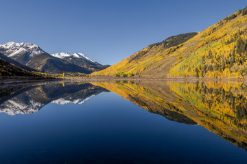 Crystal Lake Aspen Reflection, Colorado - 770133866