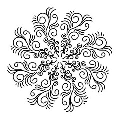 Design Mandala Floral Vintage Decoration Ornament Element Vector Illustration