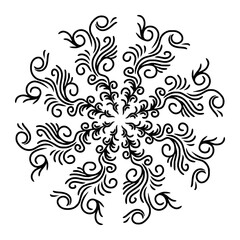 Design Mandala Floral Vintage Decoration Ornament Element Vector Illustration