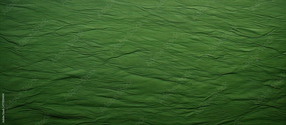 Poster Green fabric displaying a pattern with wavy lines in varying shades, creating an elegant and unique design
