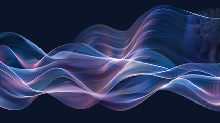 Obraz premium Abstract background with flowing wave design isolated on dark background