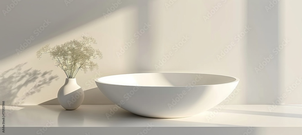 Poster serenity in simplicity zen minimalist bathroom design for a functional and tranquil space