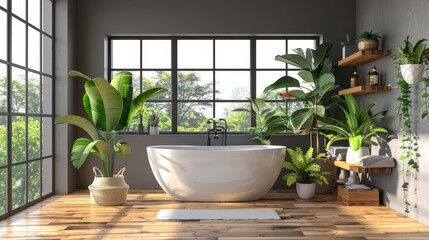 Zen minimalism  serene and functional bathroom design with a touch of tranquility