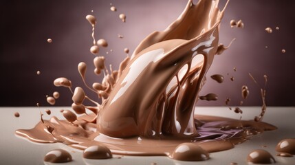Chocolate splash dessert