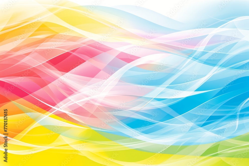 Poster abstract colorful background with smooth lines and waves. illustration.